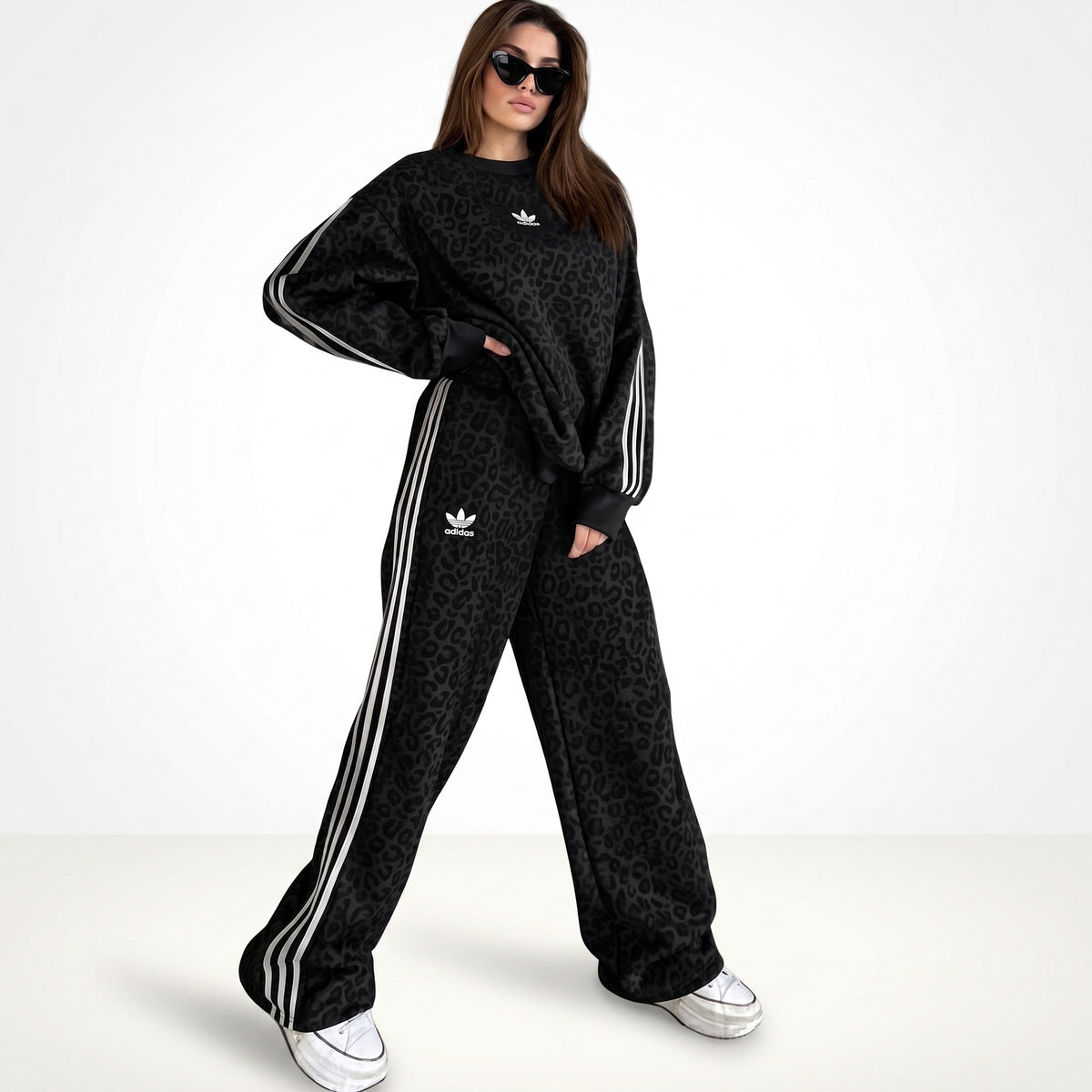 leopard adidas set